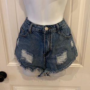 🔥5/$20🔥 DENIM CUT OFF RIPPED SHORTS
